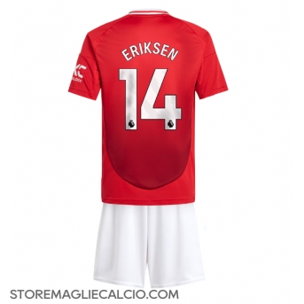Manchester United Christian Eriksen #14 Maglia Gara Casa Repliche 2024-25 Bambino
